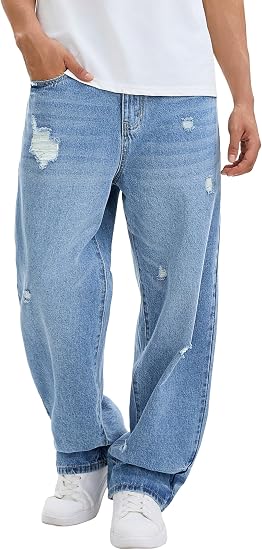 Premium Vintage Wash  Denim Jeans - High Rise Wide Leg Fit