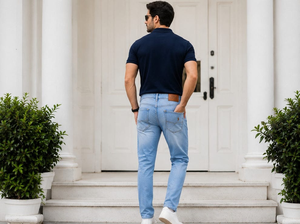 Pack of 2 Premium Denim Jeans (Black & Navy Blue)