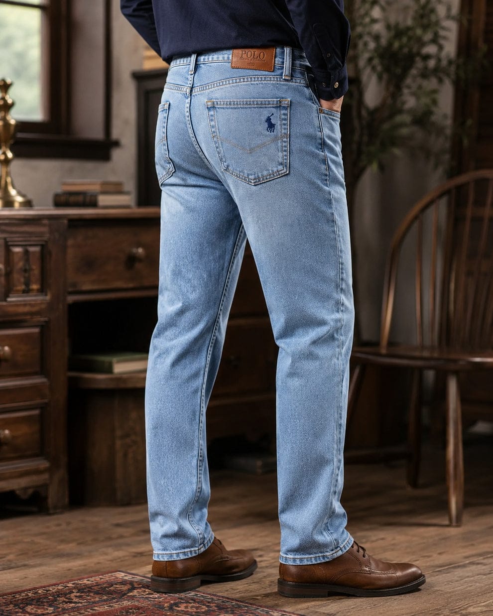 Pack of 2 Premium Denim Jeans (Black & Navy Blue)