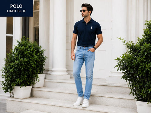 Pack of 2 Premium Denim Jeans (Black & Navy Blue)